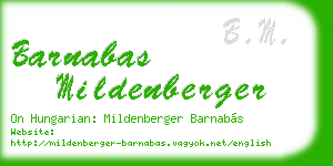 barnabas mildenberger business card